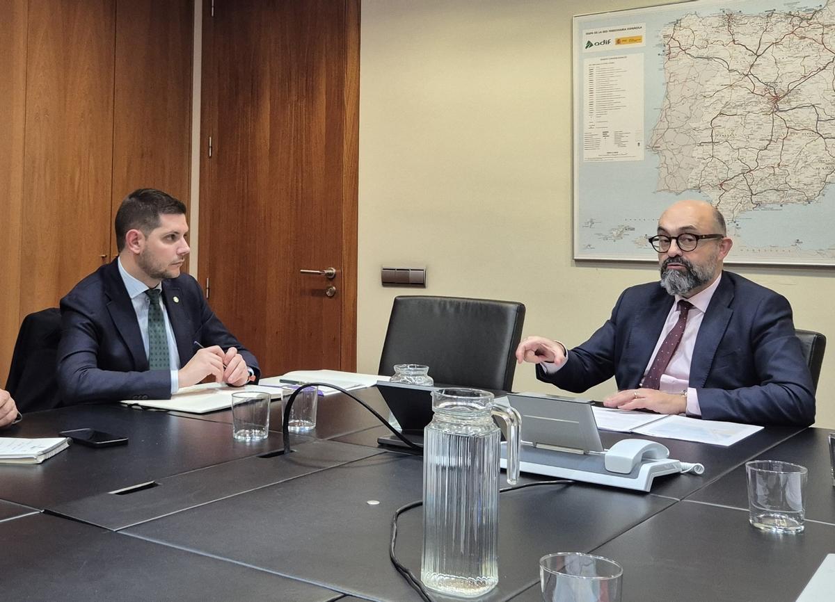 José Manuel Prieto y Marco de la Peña, en la reunión mantenida esta mañana en Madrid.