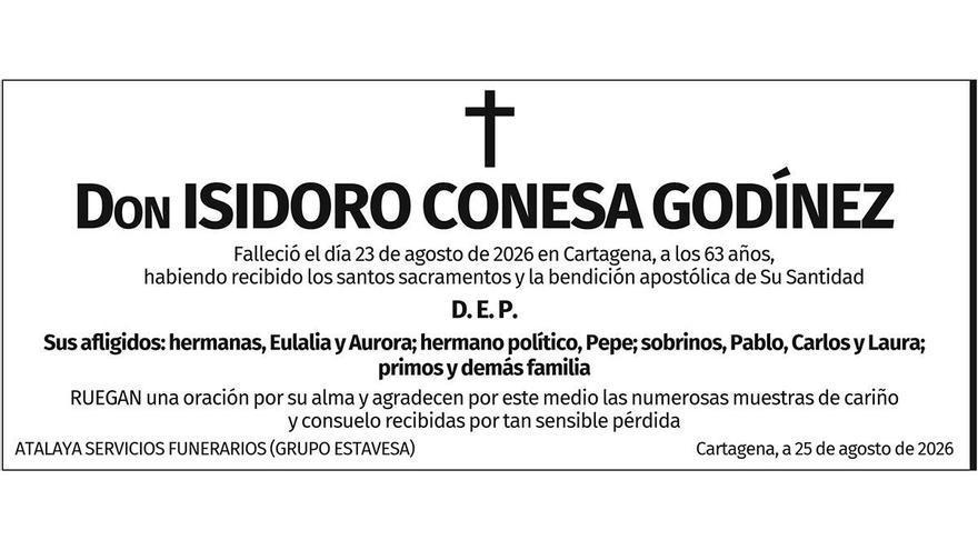 Don Isidoro Conesa Godínez