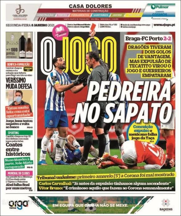 Portada O JOGO lunes 8 febrero 2021