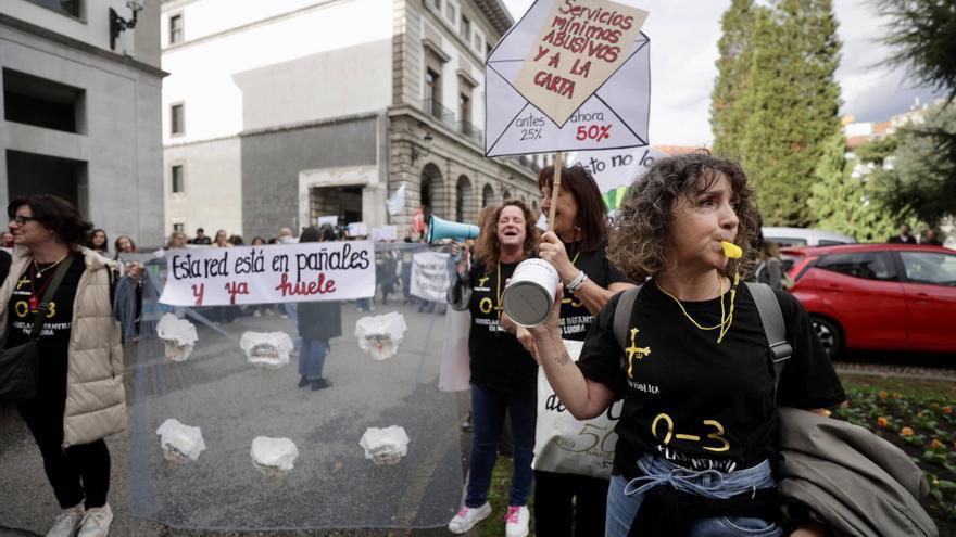La primera huelga de las escuelas infantiles en Asturias, &quot;un éxito&quot;: un 90% de seguimiento, según los sindicatos