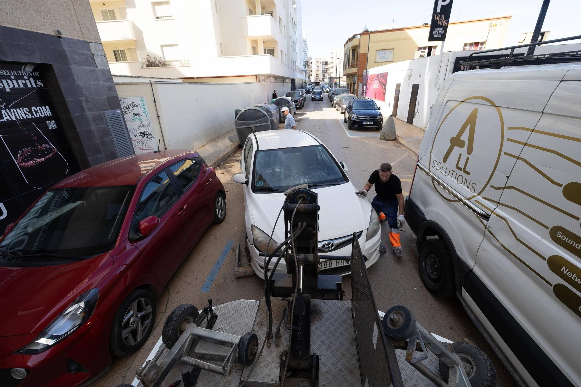 Así siguen los negocios afectados por la dana en Ibiza.