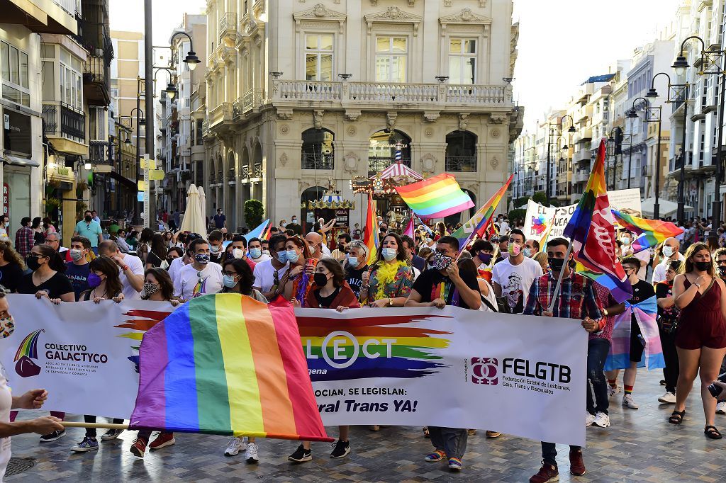 Marcha del colectivo LGTBI+ en Cartagena.