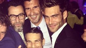 Jon Kortajarena, José Marí Manzanares, Luis Figo y el chef Quique Dacosta posan en una foto para Instagram.