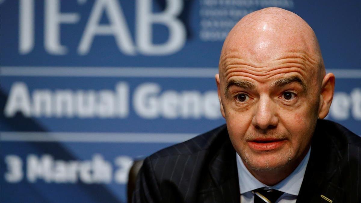 El presidente de la FIFA, Gianni Infantino, este sábado en Zúrich.