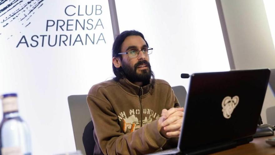 Alexis Montiel, ayer, en el Club Prensa Asturiana.