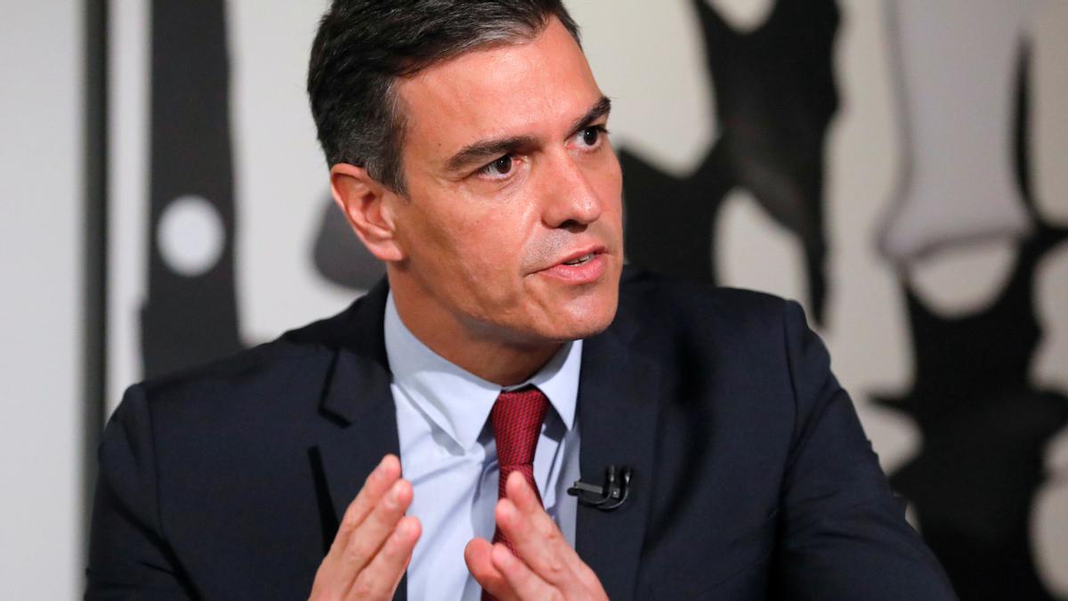 Prime Minister of Spain Pedro Sanchez speaks during a Reuters NEXT Newsmaker event at Instituto Cervantes in Manhattan, New York City
