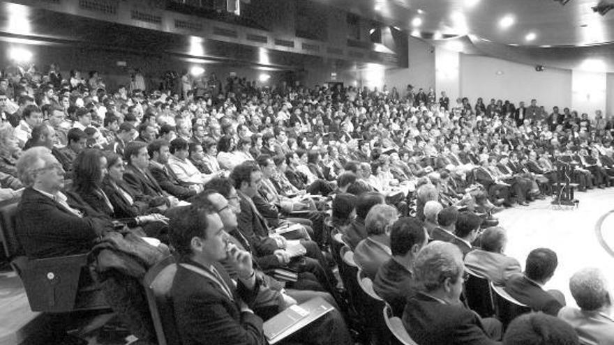 Actividades del «día del emprendedor» del pasado año, en el auditorio Príncipe Felipe de Oviedo.