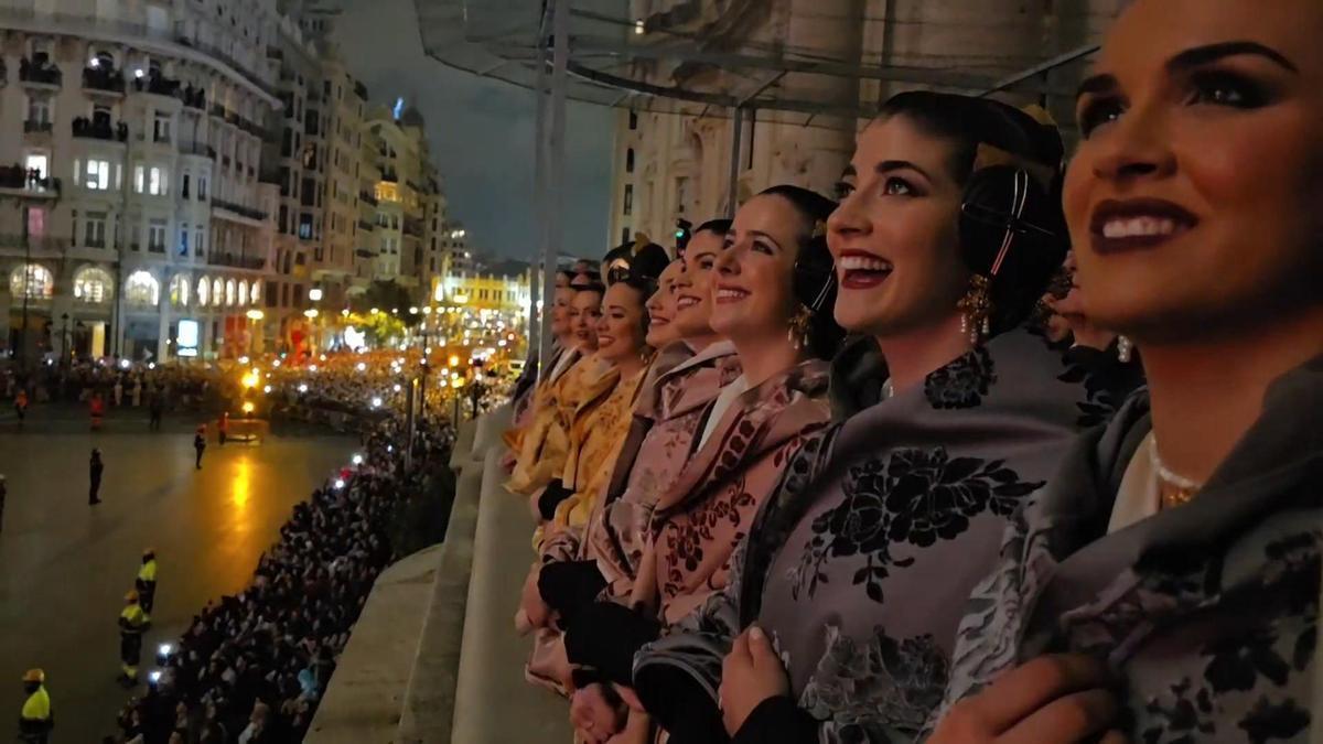 Primera "mascletà de color" en las noches de las Fallas 2026
