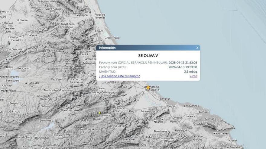 Los expertos piden calma tras el seísmo de Oliva: "No hay que preocuparse pero sí saber que vivimos en una zona de riesgo sísmico periférico"