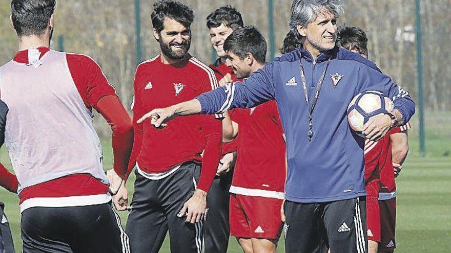 Pablo Alfaro, en su primer entrenamiento.