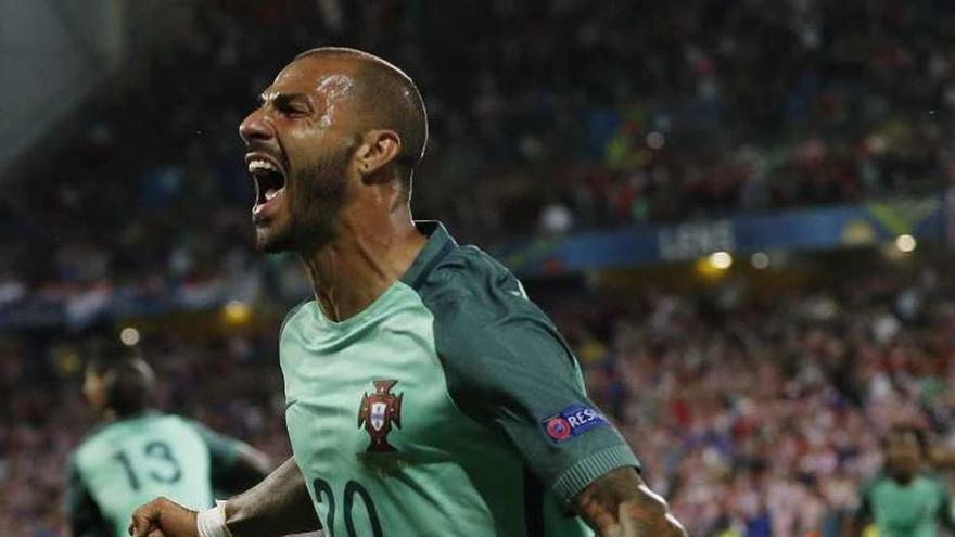 Quaresma celebra el gol que anotó ante Croacia.