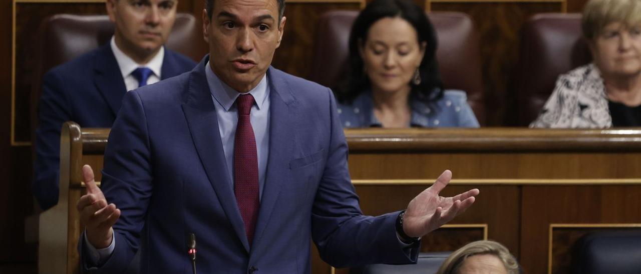 Pedro Sánchez, en el Congreso.