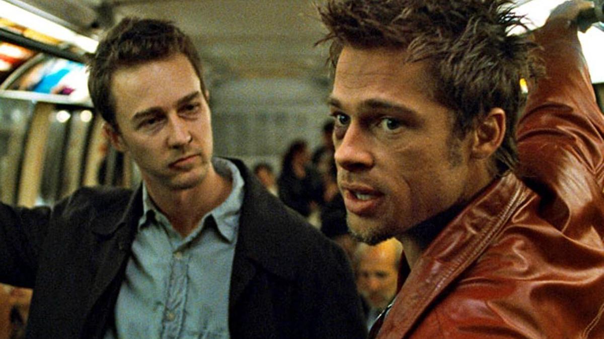 Edward Norton y Brad Pitt en 'El club de la lucha'.