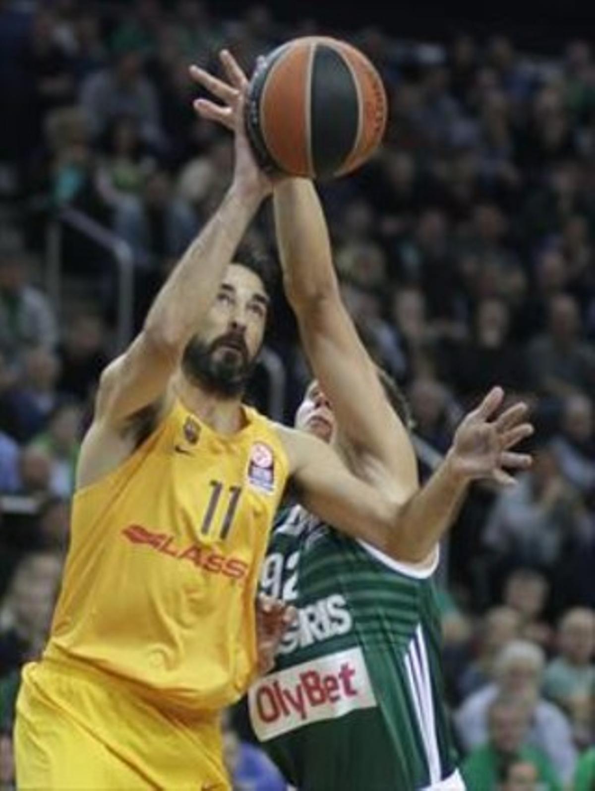 Navarro, en l’últim partit del Barça a l’Eurolliga, a Kaunas.