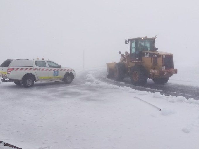 Nieve en el Teide tras el paso de la borrasca Celia