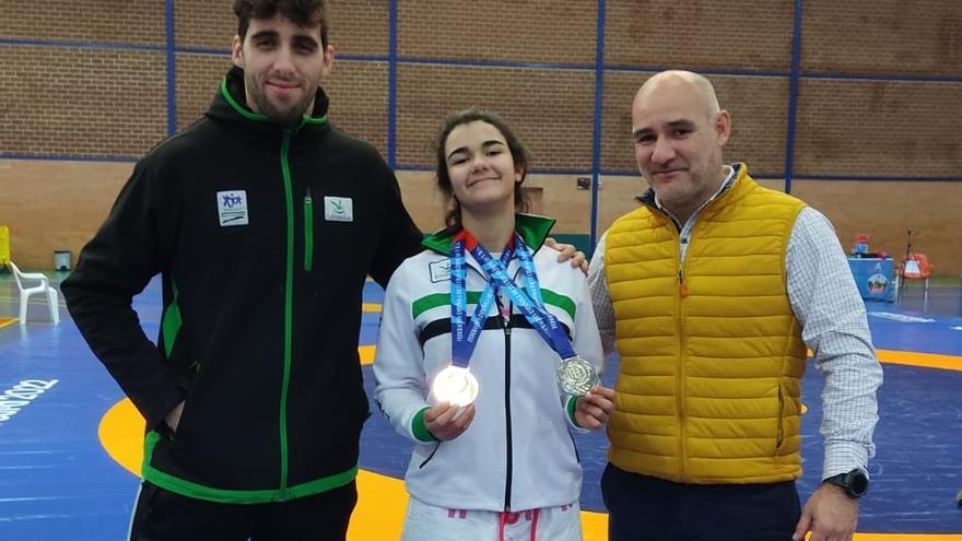 La cacereña Sonia Rubio, subcampeona de España de lucha grappling sub-15