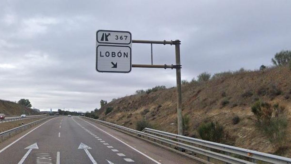 A 5 a la altura de Lobón.