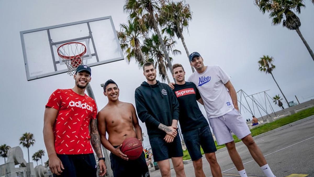 Los jugadores, relajados en Venice Beach