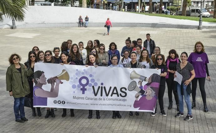 08/03/2019 LAS PALMAS DE GRAN CANARIA.  La Asociación Vivas Comunicadoras, leyeron manifiesto feminista en la Plaza de la Feria. FOTO: J. PÉREZ CURBELO