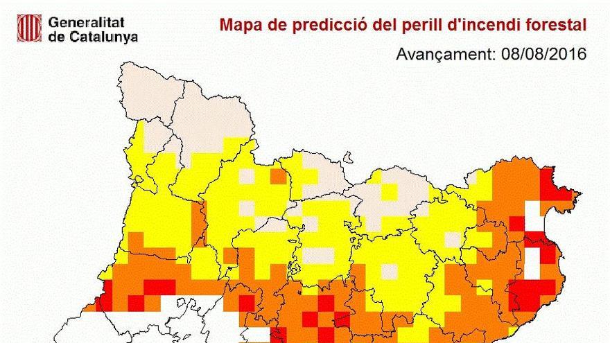 El perill d&#039;incendi es manté molt alt a l&#039;Alt i el Baix Empordà