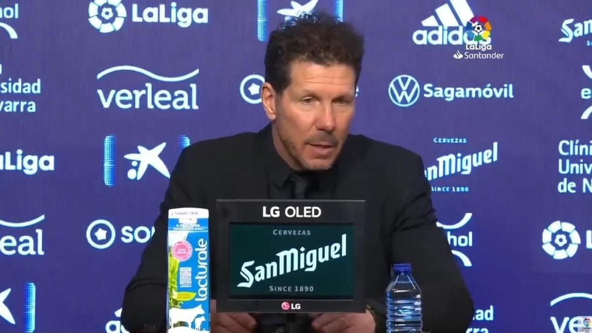 Simeone: "Voy a dar todo hasta el último día, me queda aún un año de contrato"