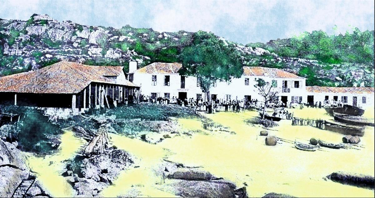 O areal de Menduíña, en Aldán, ao servizo da fábrica de Bolívar.