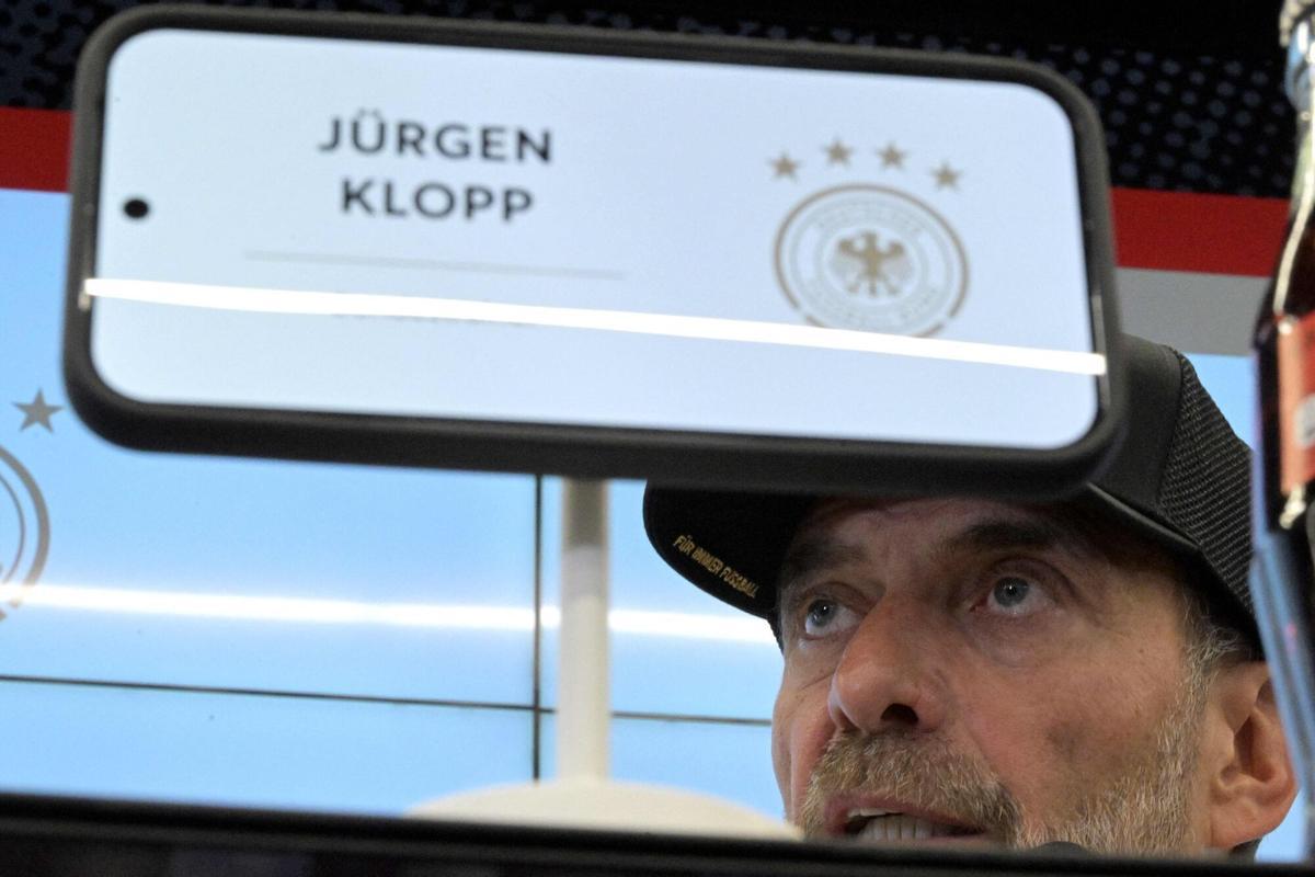 Jürgen Klopp, durante la rueda de prensa en la que publicó la lista de los 44 jugadores convocados por Alemania.