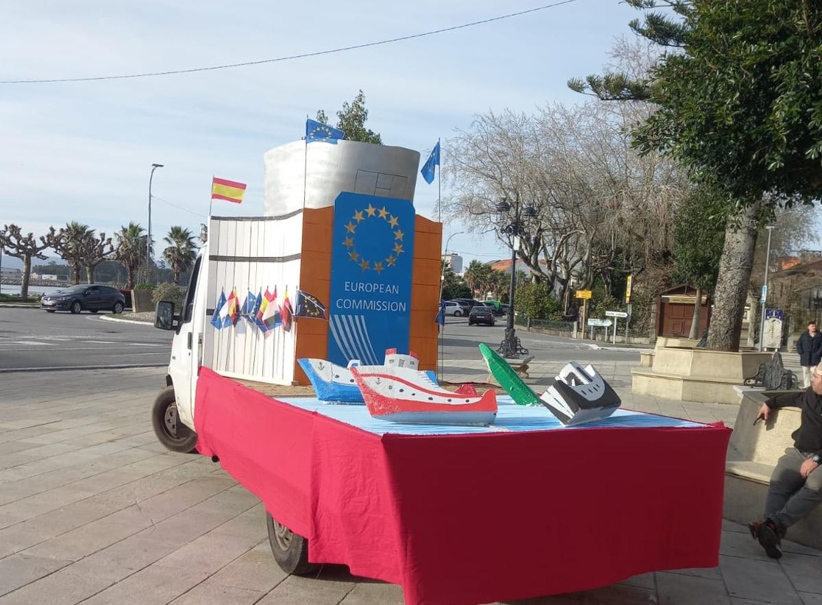 El montaje de Cambados antes de iniciarse el evento.