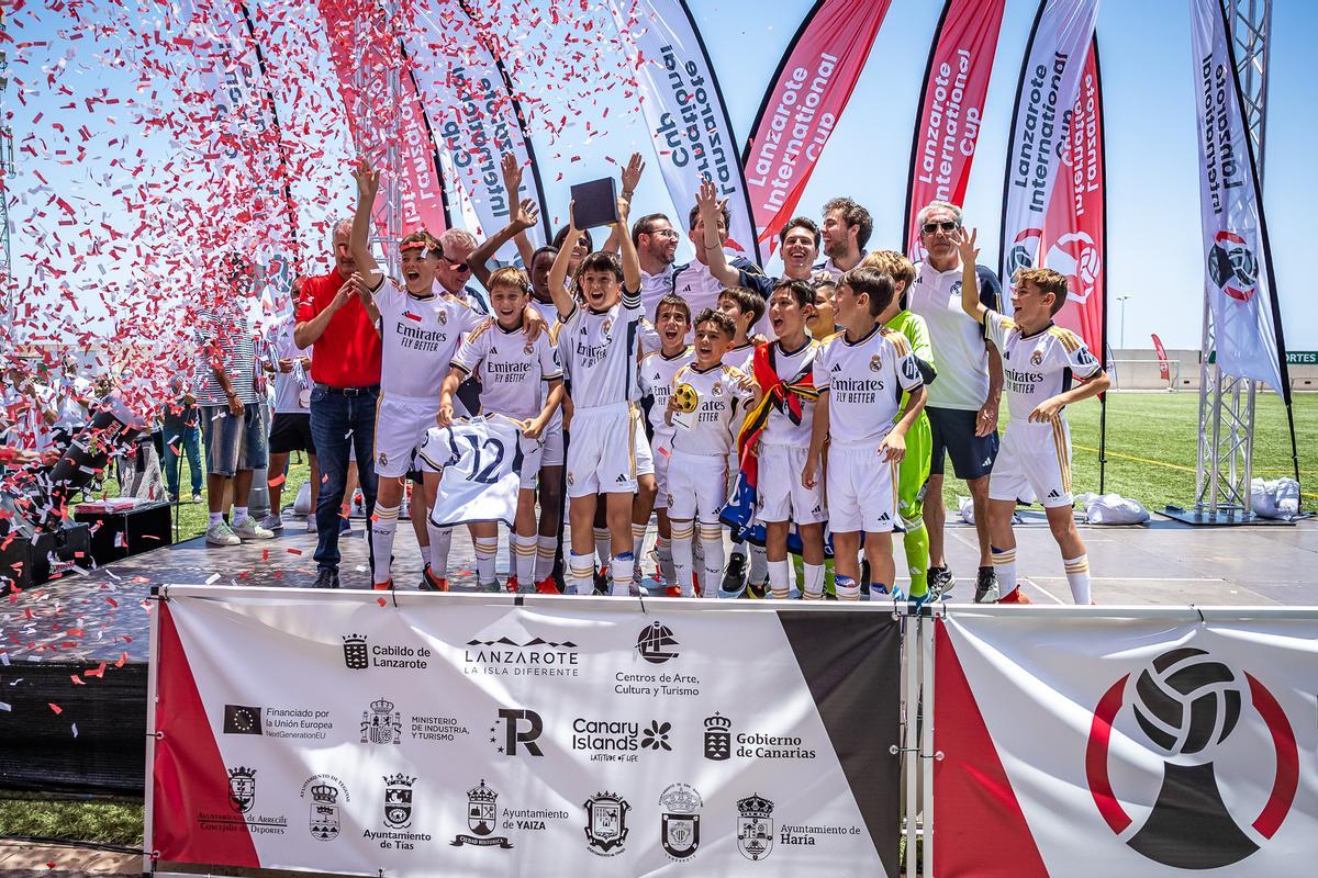 Equipo del Real Madrid en el torneo de fútbo Lanzarote International Cup.