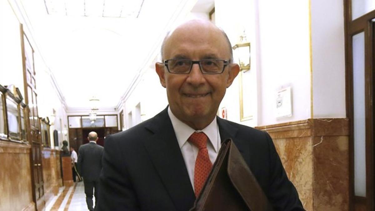 Montoro, en los pasillos del Congreso.