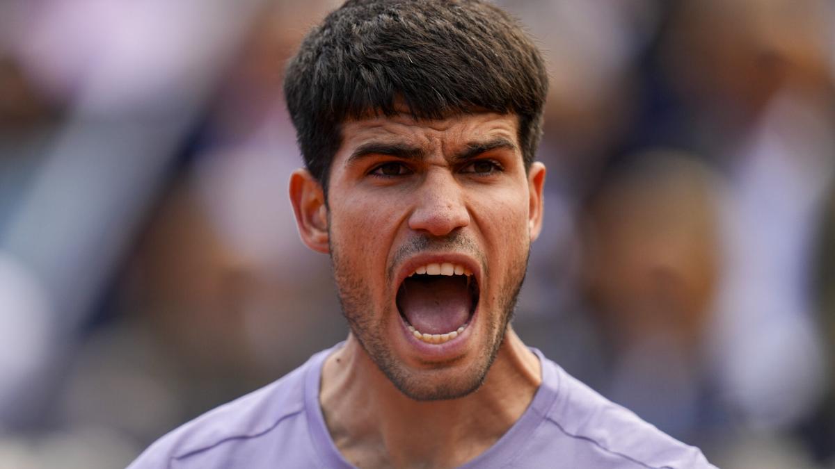 Carlos Alcaraz, en la final del Barcelona Open contra Holger Rune.
