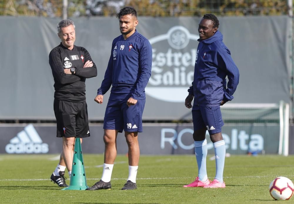 Sesión de entrenamiento, este lunes en A Madroa