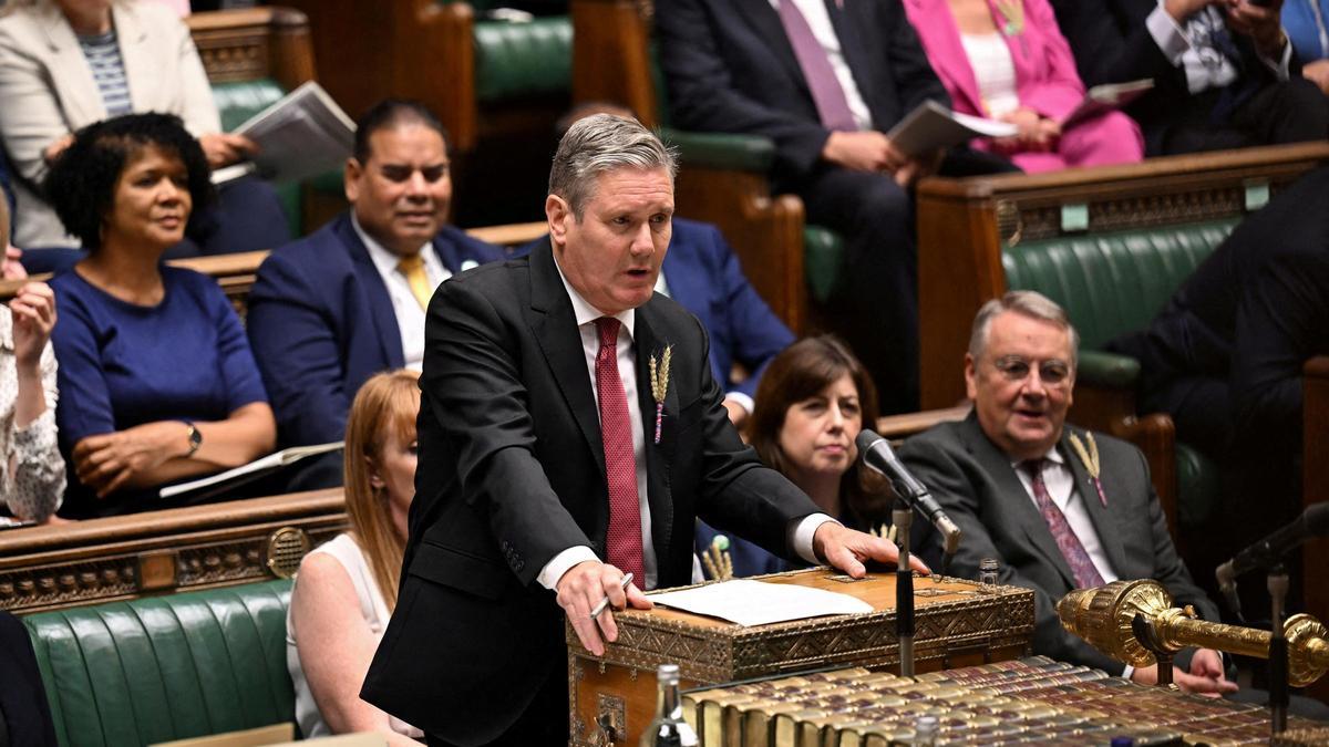 Keir Starmer en el Parlamento británico.