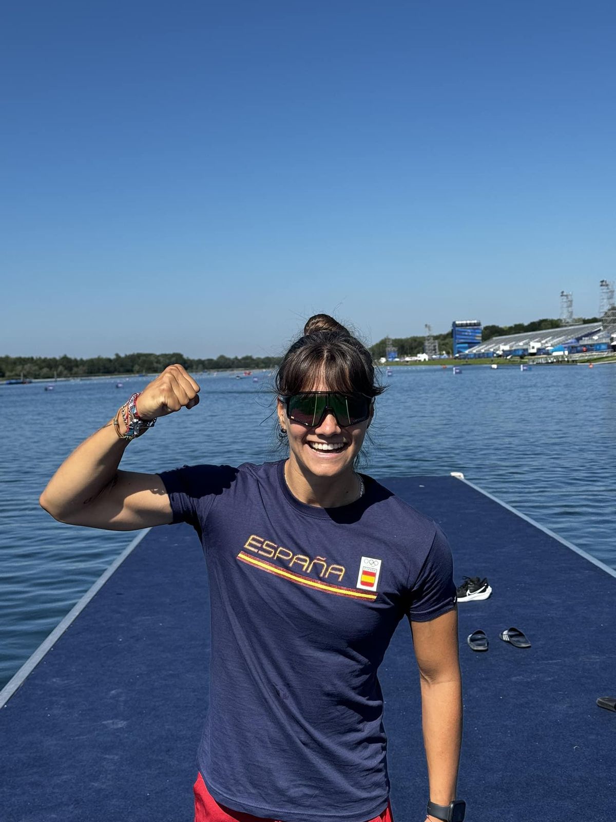 Sara Ouzande celebra su clasificación para la final