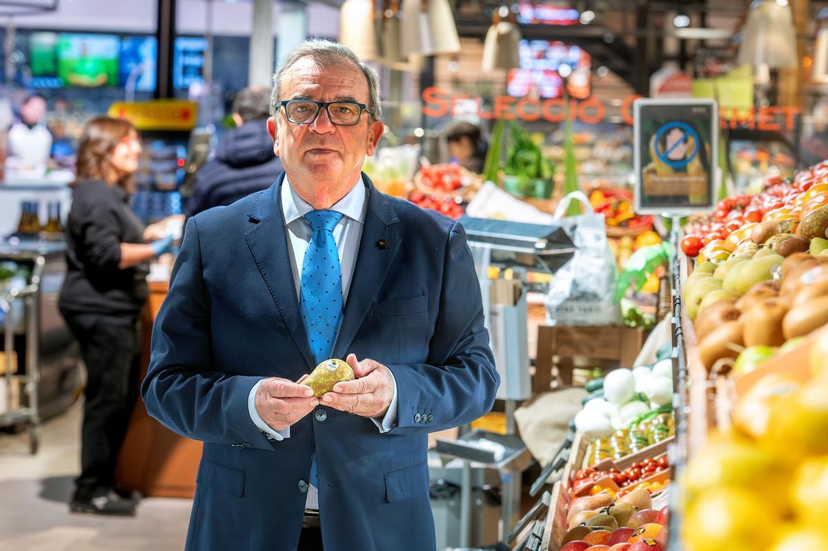 Francisco González, director general de la cadena de supermercados Plusffresc. En el supermecado insignia de la cadena, el Sunka de Lleida. Lleida, Segrià. 25 11 2025