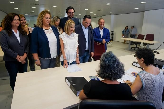 Las Palmas de Gran Canaria. La presidenta del PP de Canarias, Australia Navarro, registra las candidaturas de su partido al Congreso y el Senado por la provincia de Las Palmas para las elecciones generales del 10 de noviembre.  | 07/10/2019 | Fotógrafo: José Carlos Guerra