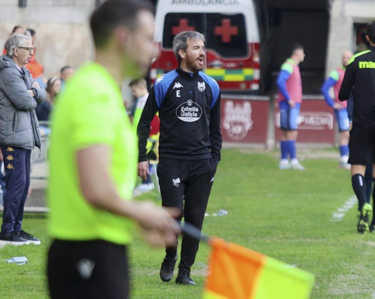 Rubén Domínguez, frente al Ourense. | GUSTAVO SANTOS