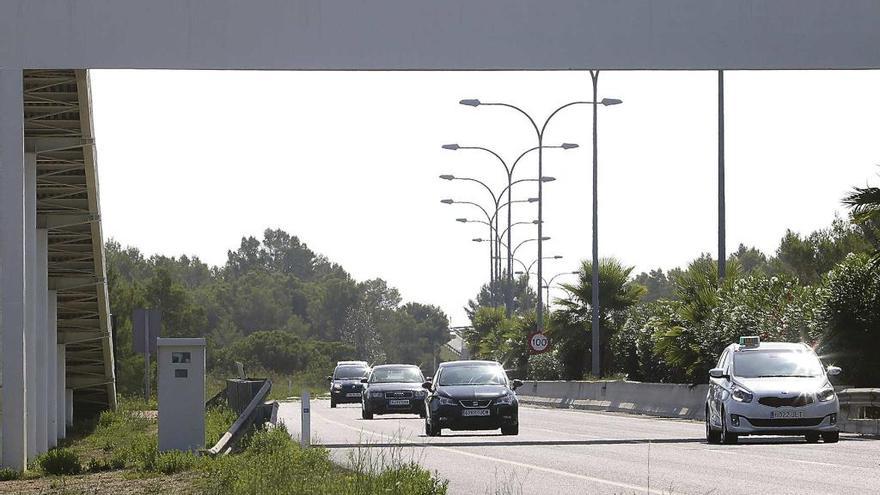 Lugar donde se produjo el atropello mortal, en la autovía Eivissa-Sant Antoni, ayer de madrugada.