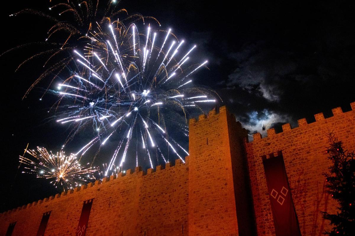 Fuegos artificiales en el parque