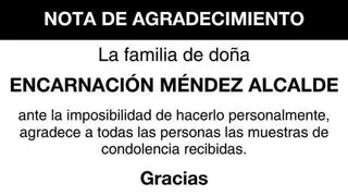 Nota Encarnación Méndez Alcalde