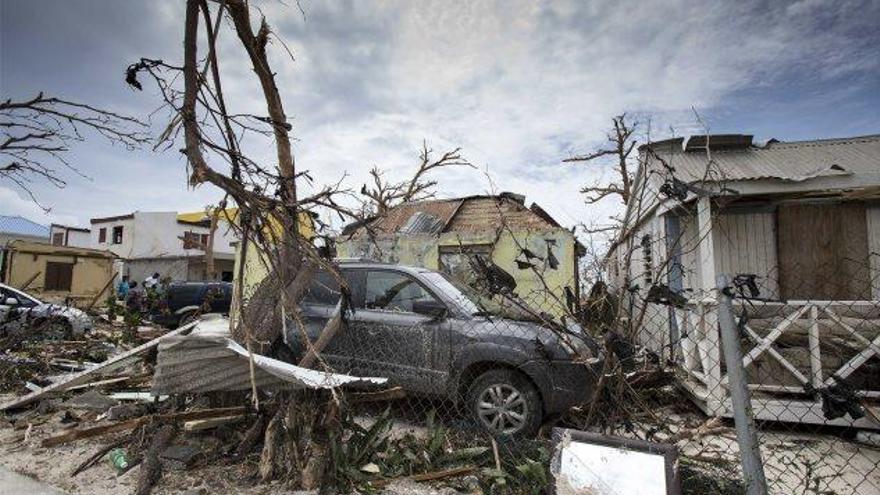 Vista de danys ocasionats per l&#039;huracà Irma a Philipsburg, a l&#039;illa de Sint Maarten