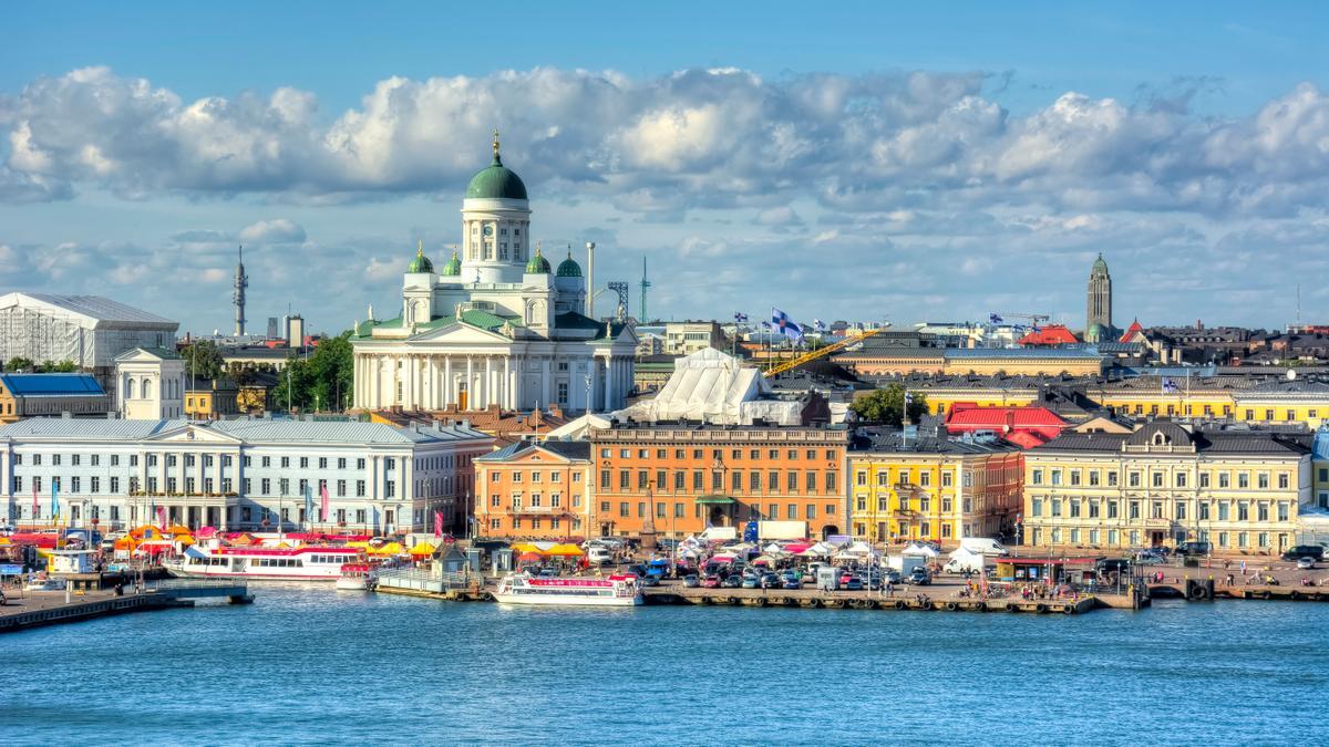 Una vista de Helsinki, capital de Finlandia.