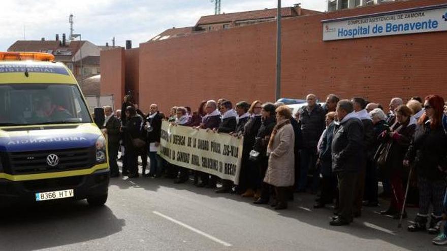 Una protesta sanitaria en Benavente