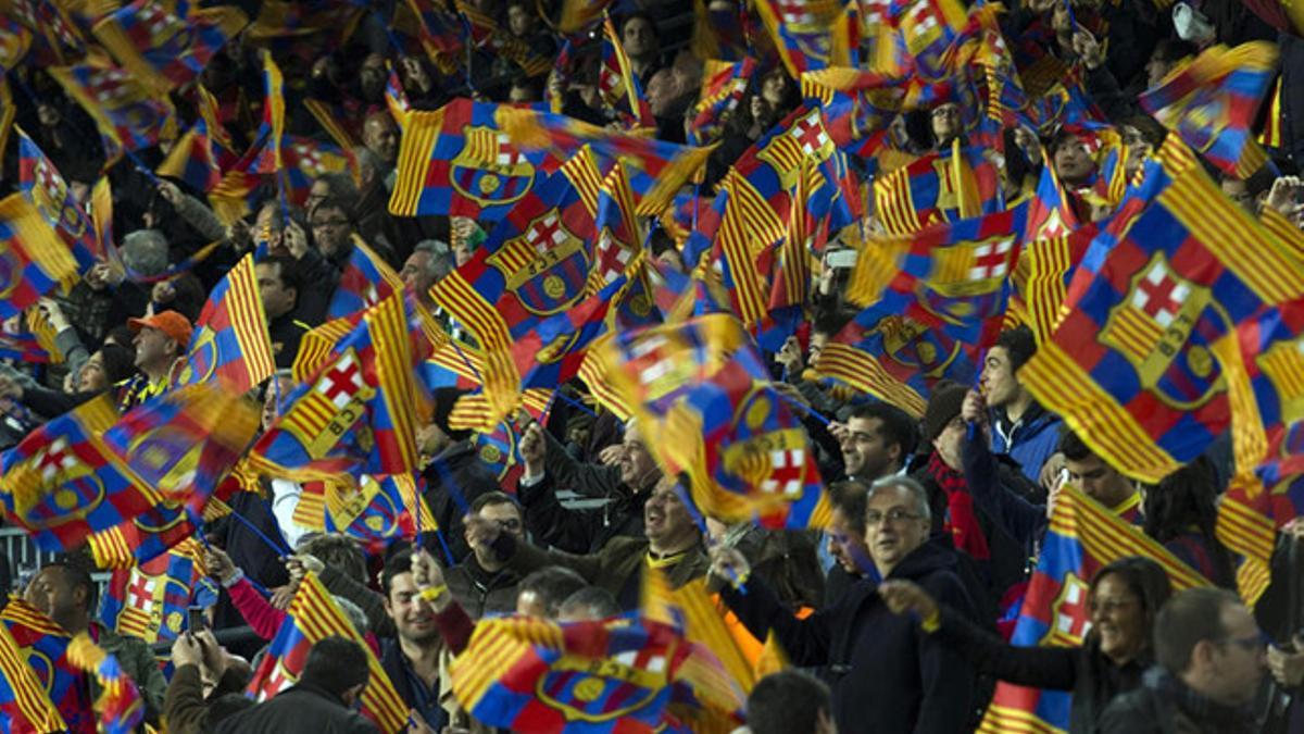 La afición del FC Barcelona en el Camp Nou