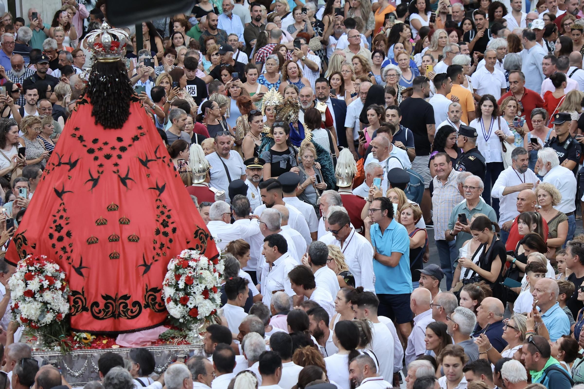 La llegada de la Virgen de la Fuensanta a Murcia para la Feria, en imágenes.