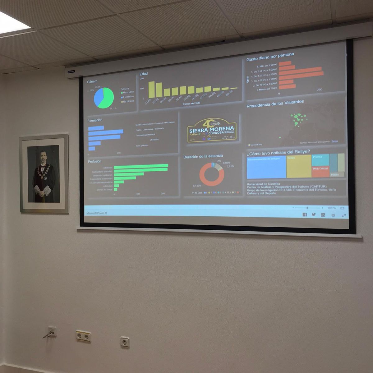 Momento de la presentación del informe de impacto económico del Sierra Morena en la Universidad de Córdoba.