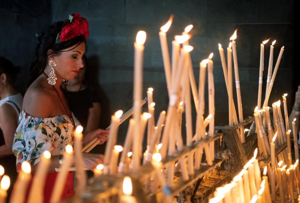 Camino al Santuario de la Virgen del Rocío en Almonte.