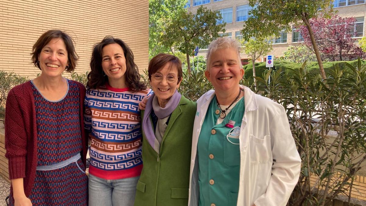 De izqda. a dcha: Sara Malo Fumanal, Isabel Aguilar Palacio, María José Rabanaque Hernández, Blanca Obón Azuara.