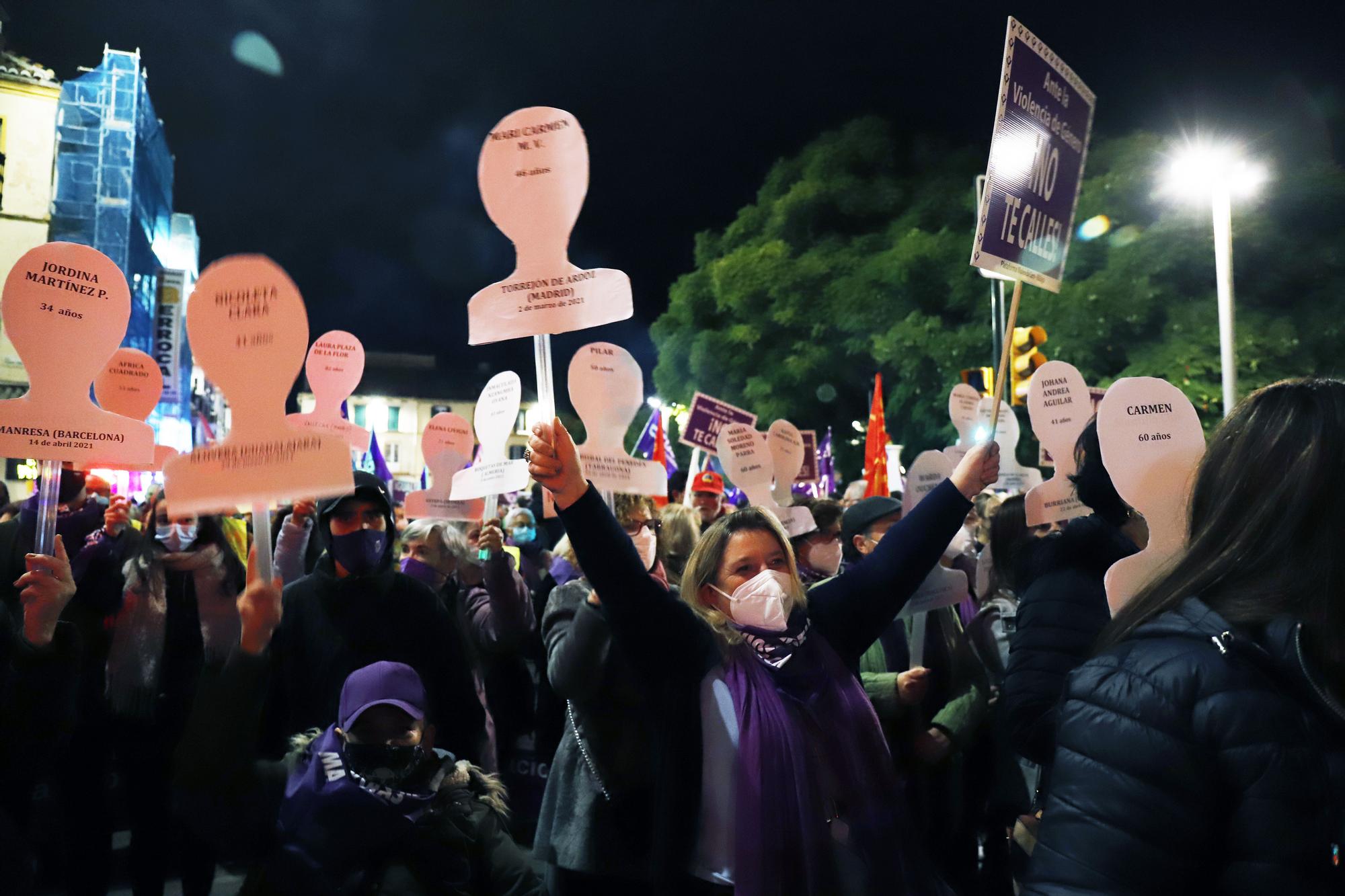 Manifestación del 25N contra la violencia machista en Málaga