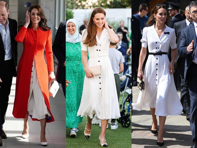 Kate Middleton con vestido blanco en 3 ocasiones